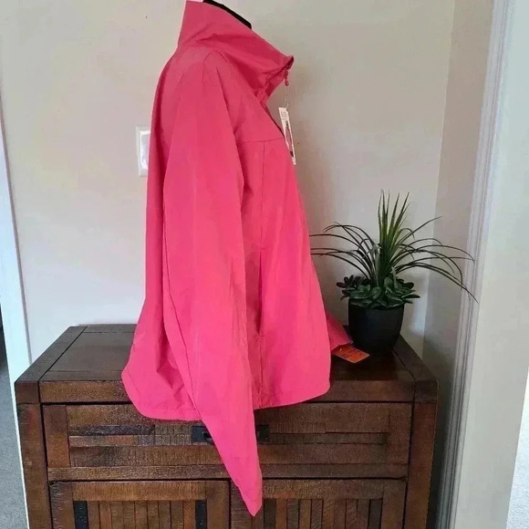 Women's Pink Packable Rain Jacket - Picture 2 of 14